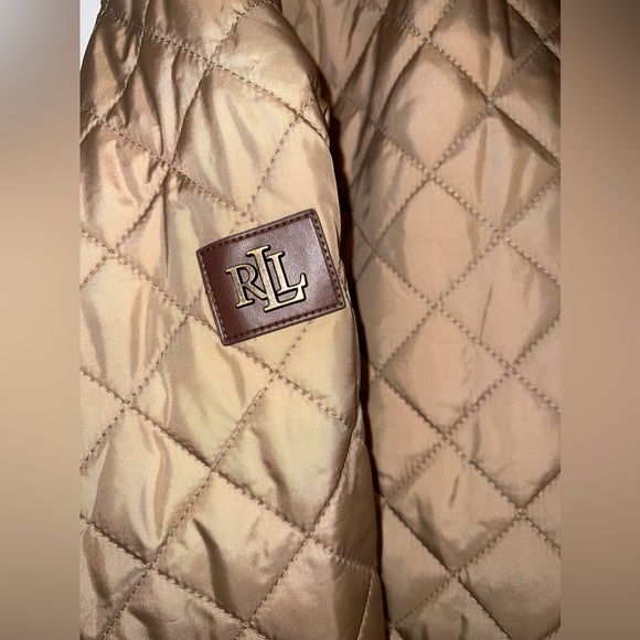 $290 NWT Lauren Ralph Lauren Women's Camel Brown Hooded Quilted Coat Plus Sz 3X - Picture 7 of 12